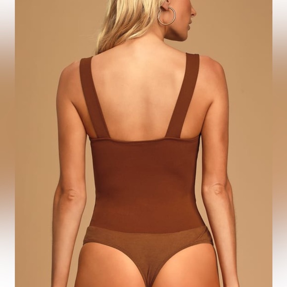 Symbolize Rust Brown Sleeveless Bodysuit - Picture 4 of 4